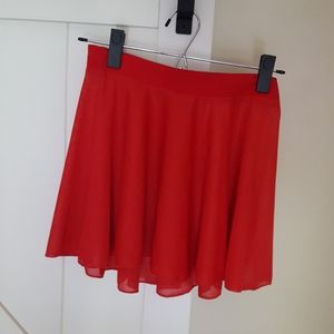 Adult figure skating warm up skirt, Red, Large